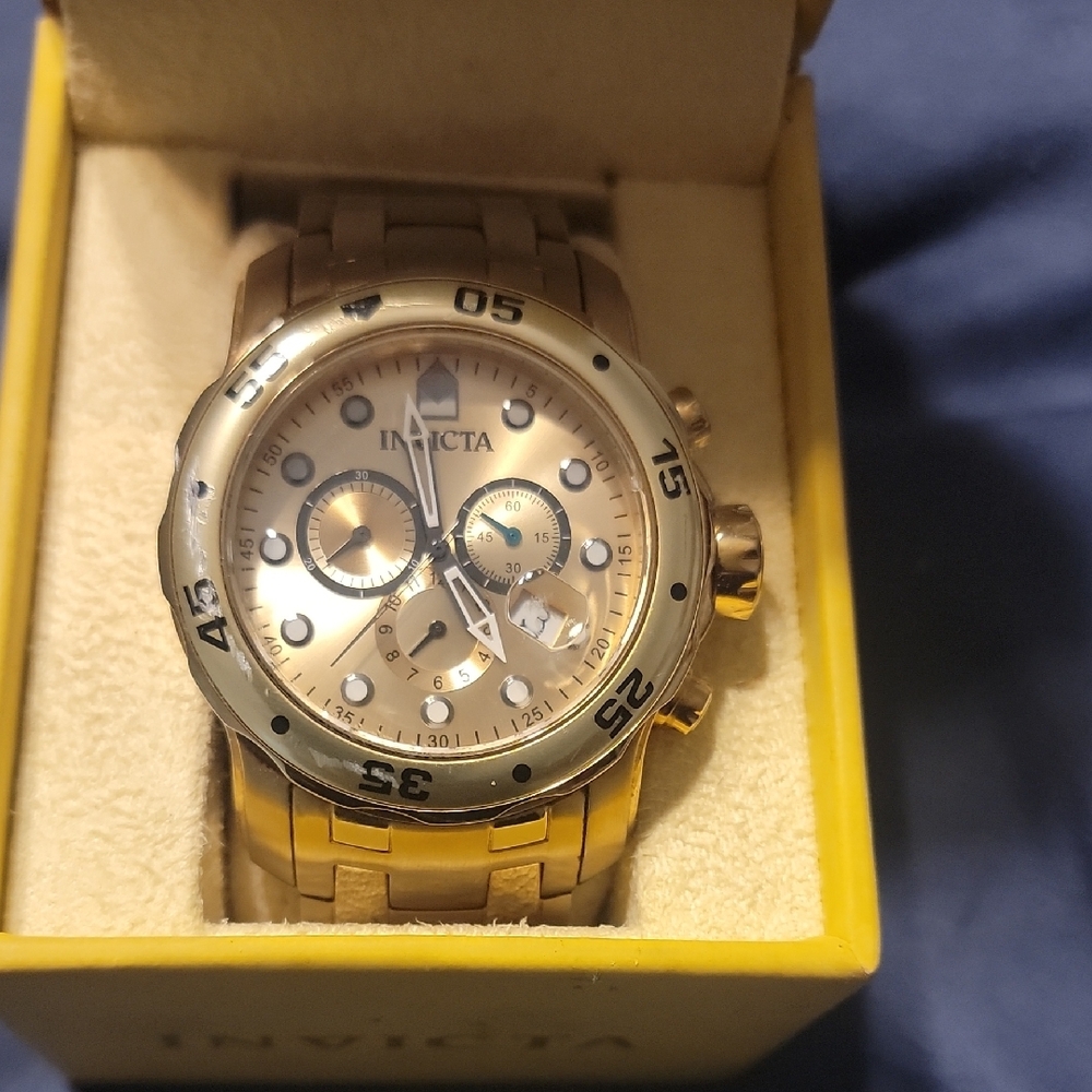 Invicta Gold Chronograph Watch